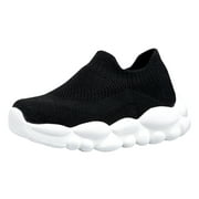 NEWMALL Toddle Kids Boys Girls Comfortable Running Shoes Lightweight Walking Shoes Athletic Slip on Sock Sneakers (size 5-12)